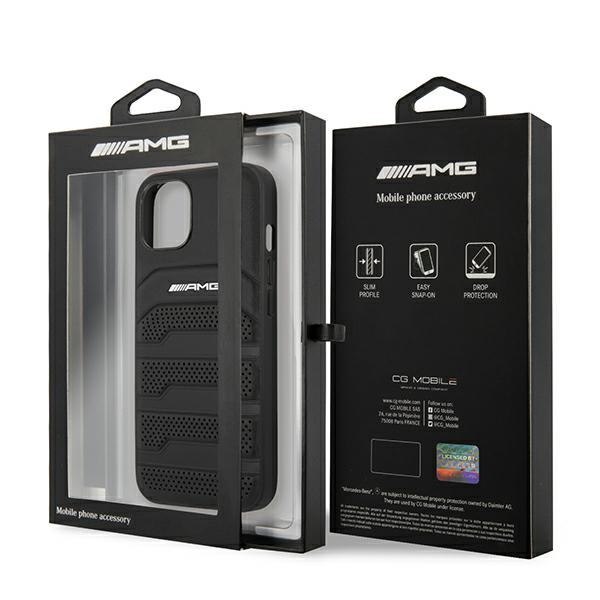 AMG AMHCP14MGSEBK iPhone 14 Plus 6,7" czarny/black hardcase Leathe